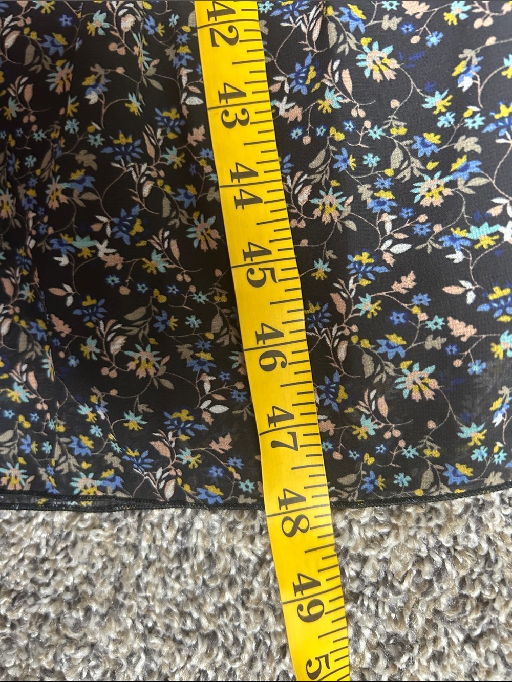 NWT petal + pup Keziah Black Ditzy Floral Maxi Long Sleeve Dress size XS - Picture 12 of 13